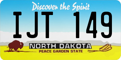 ND license plate IJT149