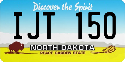ND license plate IJT150