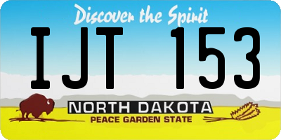 ND license plate IJT153