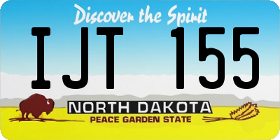 ND license plate IJT155