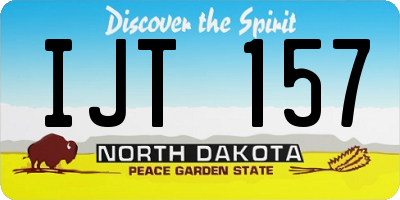 ND license plate IJT157