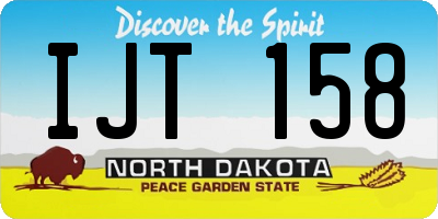 ND license plate IJT158