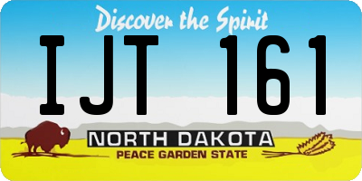 ND license plate IJT161