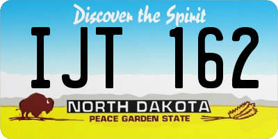 ND license plate IJT162
