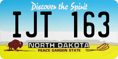 ND license plate IJT163
