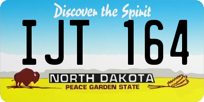 ND license plate IJT164