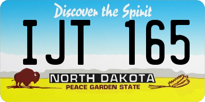 ND license plate IJT165