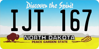 ND license plate IJT167