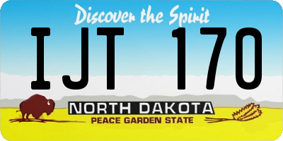 ND license plate IJT170