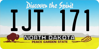 ND license plate IJT171