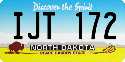 ND license plate IJT172