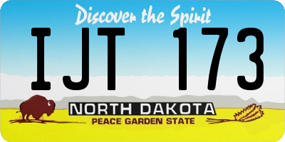 ND license plate IJT173