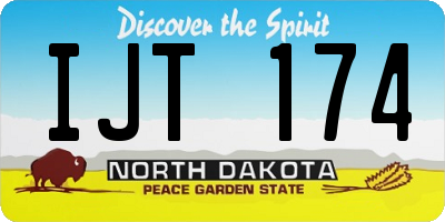 ND license plate IJT174