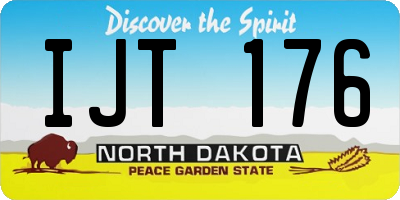 ND license plate IJT176