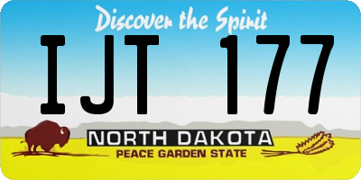 ND license plate IJT177