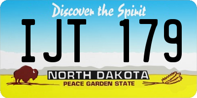 ND license plate IJT179