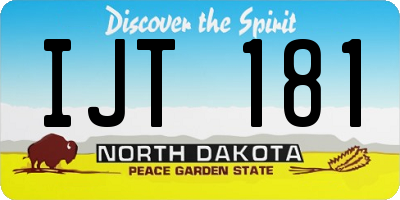 ND license plate IJT181
