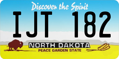 ND license plate IJT182