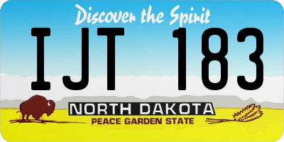 ND license plate IJT183