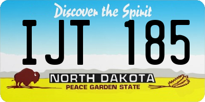 ND license plate IJT185