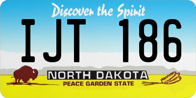 ND license plate IJT186