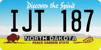 ND license plate IJT187