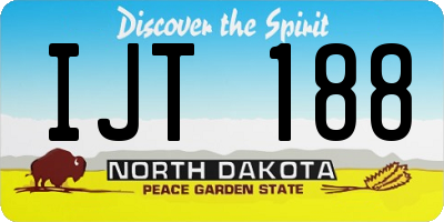 ND license plate IJT188