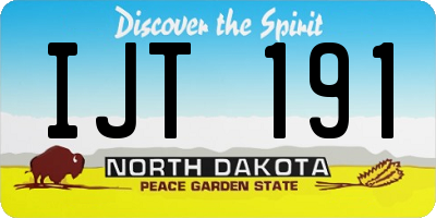ND license plate IJT191