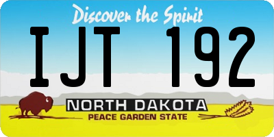 ND license plate IJT192