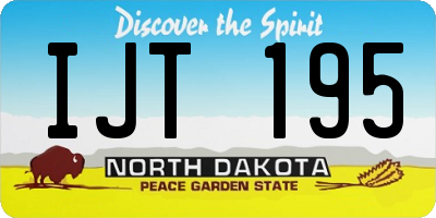 ND license plate IJT195
