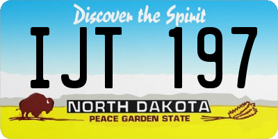 ND license plate IJT197