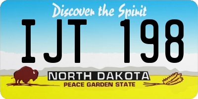 ND license plate IJT198