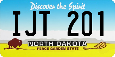 ND license plate IJT201