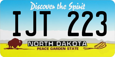 ND license plate IJT223