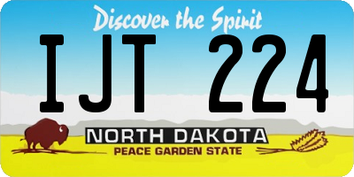 ND license plate IJT224