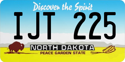 ND license plate IJT225