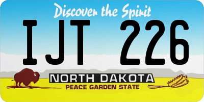 ND license plate IJT226