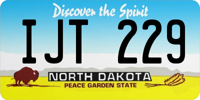 ND license plate IJT229