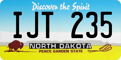 ND license plate IJT235