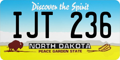 ND license plate IJT236