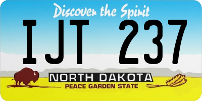 ND license plate IJT237