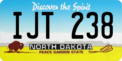 ND license plate IJT238