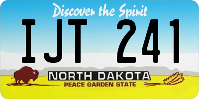 ND license plate IJT241