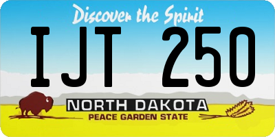 ND license plate IJT250