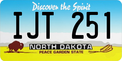 ND license plate IJT251