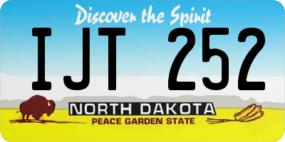 ND license plate IJT252