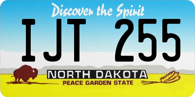 ND license plate IJT255