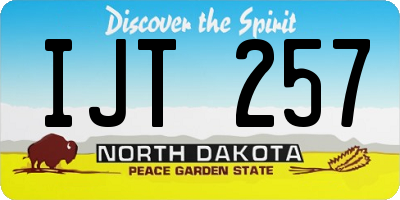 ND license plate IJT257