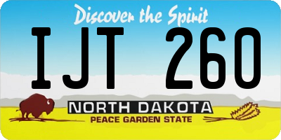 ND license plate IJT260