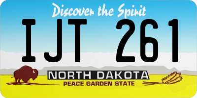 ND license plate IJT261